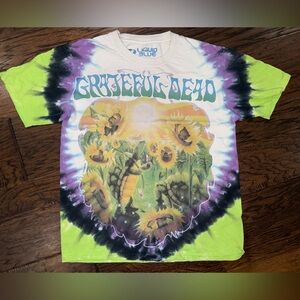 Vintage Liquid Blue Grateful Dead Sunflower Tie-Dye size Small
